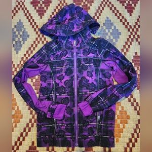 Girls Ivivva Purple Flower Zip up Jacket. Great condition. Sz 12.